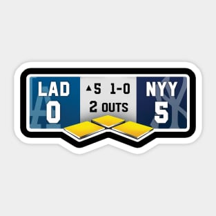 Dodgers Yankees 5th Inning World Series Sticker